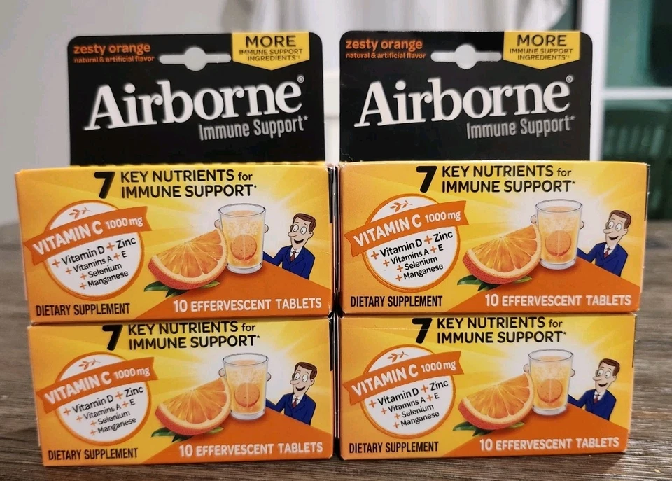 Airborne Effervescent Tablets, Zesty Orange