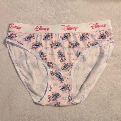 Women's Disney Stitch Licensed Cute Cartoon Pink Soft Logo Bikini Panty - Image 1 of 2