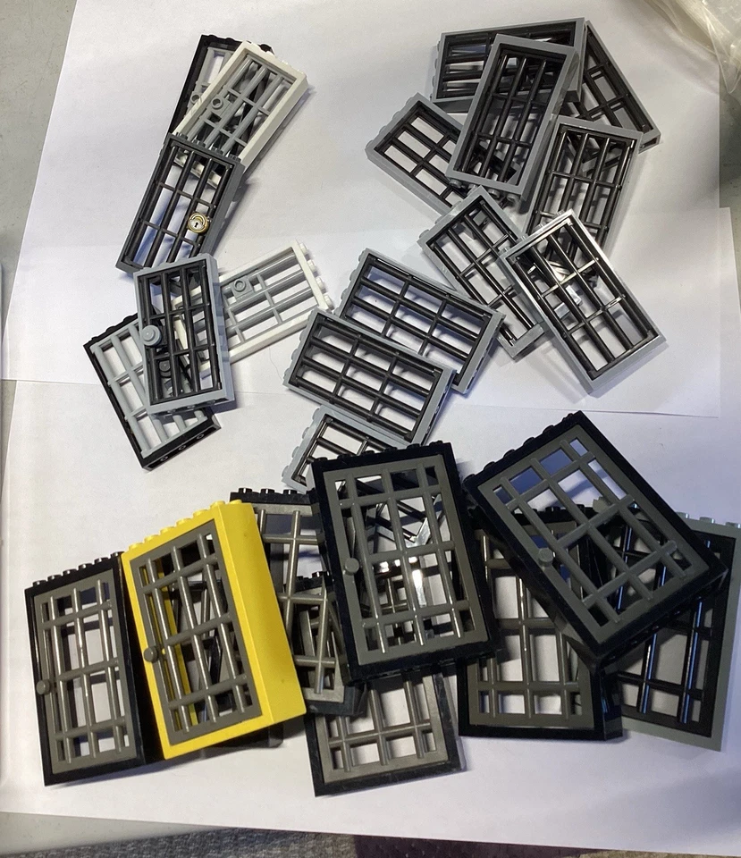 Marco de puerta de cárcel jaula Lego vintage 6765, 4611, 4071, pirata occidental negro gris Foto 1 de 1