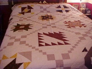 VTG Sampler Quilt Brown Calicos 87339 - Picture 1 of 8