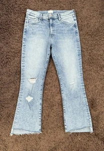 MOTHER Jeans The Insider Crop Step Fray Damen Gr. 31 Denim Stretch Blau - Bild 1 von 13