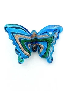 Lampwork Kunst Glas Schmetterling Anhänger/Ornament, 2,5" Höhe x 1,3" Breite - Bild 1 von 1