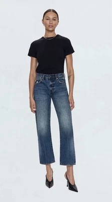 NWOT Pistola Denim Lexi Mid Rise Bowed Straight Jean Artisan Wash, Size 29 - Image 1 of 4