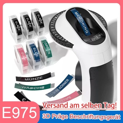 DYMO Omega Präge Beschriftungsgerät Schriftband 9mm 3D Embossing Label Maker - Bild 1 von 4
