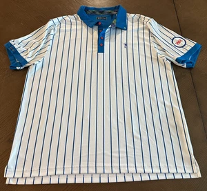 William Murray camicia uomo XXL bianca a righe polo questo è l'anno Chicago Cubs - Foto 1 di 4