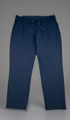 Pantalón Lululemon On The Fly *28" Mujer 12 Azul Marino Medianoche Sin Arrugas Elegante Cortina Foto 1 de 4