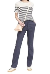 Banana Republic Logan MR Trouser-Fit Lightweight Wool Pant in Navy Size 4P NWOT - Picture 1 of 11