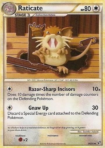 Raticate - 34/90 - Uncommon - Moderately Played - Image 1 of 1