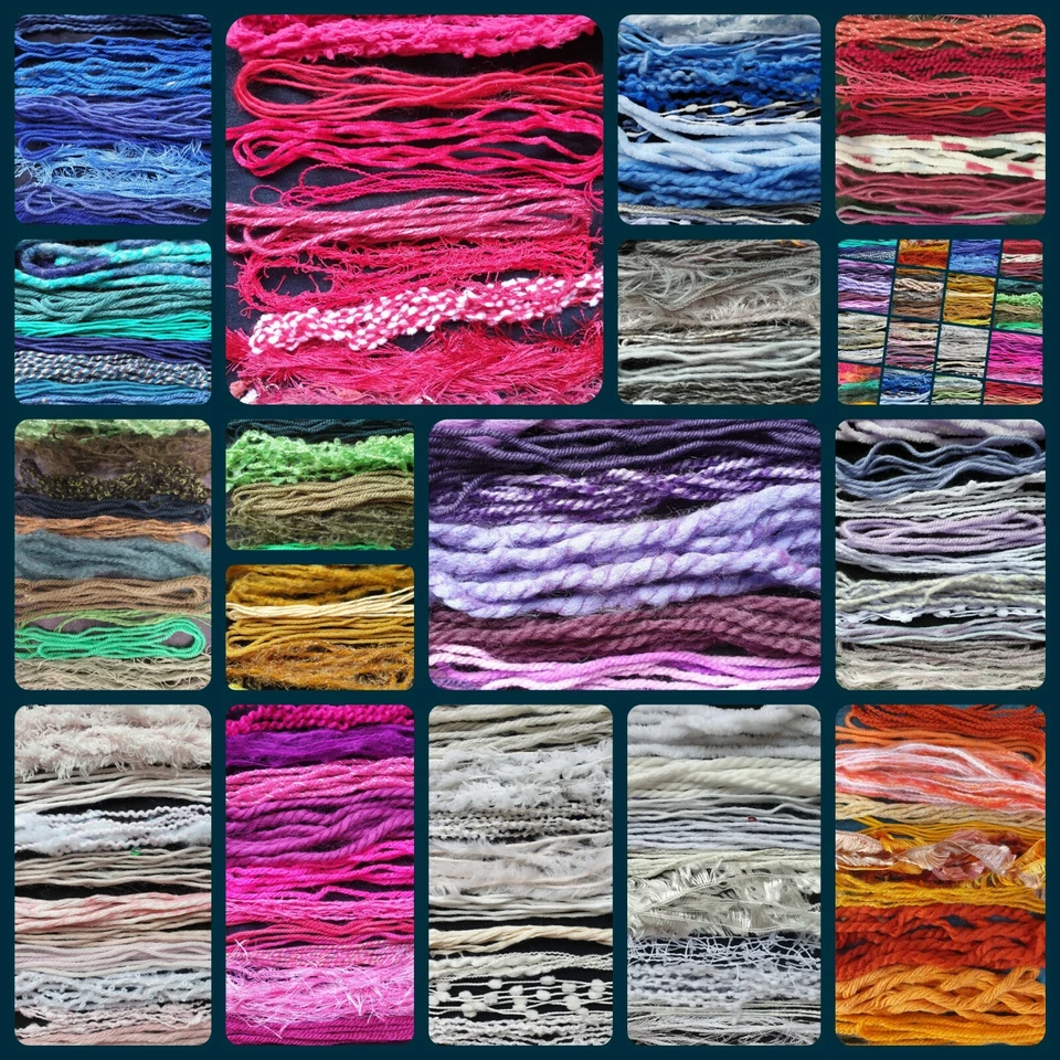 30m yarn packs (10 x 3m lengths) Mixed coloured textured Wool bundle Job lot - Image 1 of 1