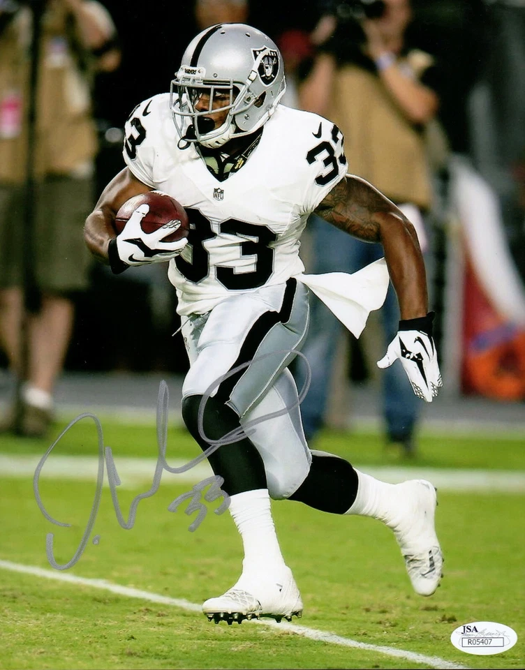 Foto firmada por Deandre Washington Oakland Raiders 8x10 con certificado de autenticidad JSA #3 Foto 1 de 1