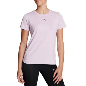 Puma Womens Small Crew Short Sleeve Logo T-Shirt - Pink - Picture 1 of 3