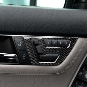 Carbon Fiber Seat Memory Buttons Cover Trim Fit Fot Benz C-Class W204 2007-2010