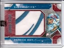 2012-13 ITG Superlative Jumbo Patches Silver #JP10 Patrick Roy /4