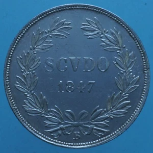 PIO IX SCUDO 1847 BOLOGNA ARGENTO SILVER COIN NUMISMATICA COLLEZIONE CURRENCY - Imagen 1 de 2