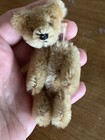 Ancien ours en peluche miniature allemand Schuco 3,5 pouces marron mohair c.1950