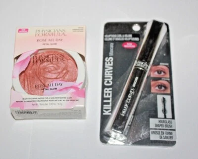 Physicians Formula Rosé All Day Glow PF11125 + Mascara PF10013 Lot Of 2 In Box  - Image 1 of 2