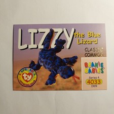 Ty Beanie Babies Lizzie the Lizard Trading Card 2nd Edition Series 4 1999