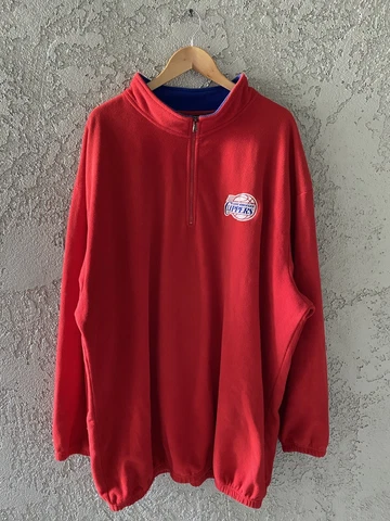 LOS ANGELES CLIPPERS MAJESTIC MEN’S 1/4 Zip SWEATER FLEECE NBA LA RED SIZE 4XL Cover