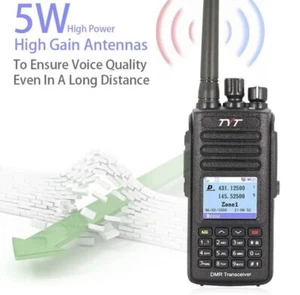 TYT MD-UV380 DMR Cyfrowe Walkie Talkie Dual Band Dwa Radio + Kabel programowy - Zdjęcie 1 z 9