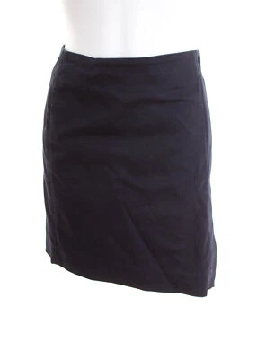 COS skirt size DE 36 women's mini skirt asymmetrical skirt Jupe navy blue cotton - Image 1 of 4