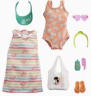 Pack mode ROXY Barbie vêtements robe rayée, maillot de bain, tongs et plus encore !