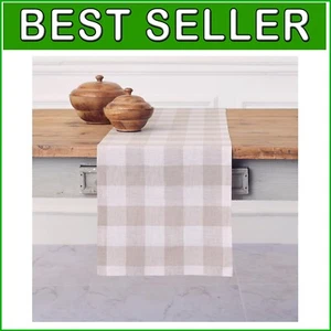 Handcrafted Buffalo Check Linen Table Runner - Perfect for Spring Gatherings - Picture 1 of 7