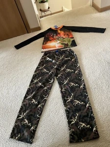 NWT Dinosaur Kids Boys 2Pc. Pajama/Sleepwear Set Pants & Long Sleeve Top L 12/14 - Picture 1 of 6