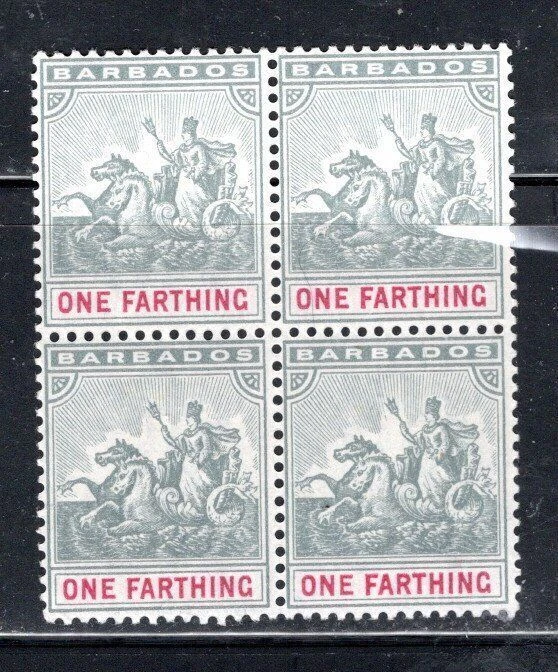 LOTE DE SELLOS DE BARBADOS BRITÁNICOS BLOQUE COMO NUEVO NUNCA ARTICULADO 146X Foto 1 de 1