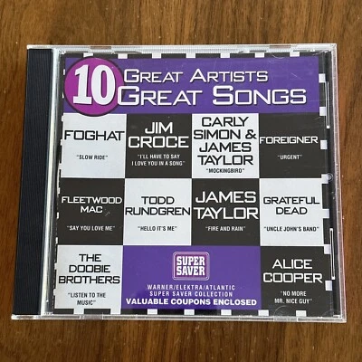 10 Great Artists, 10 Great Songs by Various Artists (CD, 1995) - Image 1 of 3