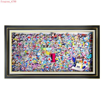 Anime Doraemon Character Family 3D Paper Carving Wall Painting Decor Photo Frame - Image 1 of 4