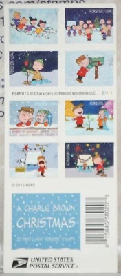 Charlie Brown Christmas Booklet Of 20 Forever Stamps U.S. Scott # 5021 - 5030 - Image 1 of 2