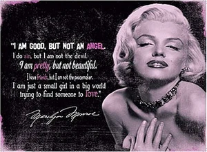 Marilyn Monroe I Am Good But Not An Angel small steel sign 200mm x 150mm - Picture 1 of 1