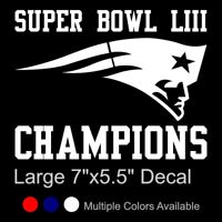 Vinyl Decal Truck Car Sticker  New England Patriots Superbowl LIII 53 Champions