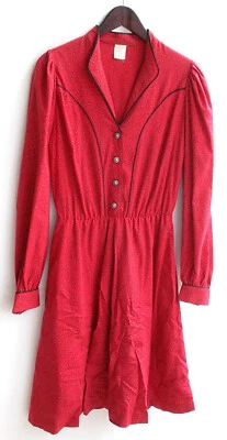 Damen Trachten Kleid rot gemustert Gr. 40 - Bild 1 von 2