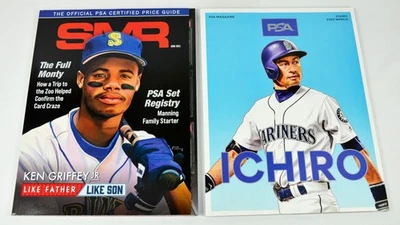 PSA 杂志 Griffey Jr 和 Ichiro 西雅图水手队封面名人堂套装 — 第 1/4 张图片