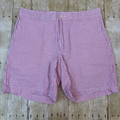 Southern Tide Seersucker Shorts Red Gingham Size 35 - Image 1 of 4