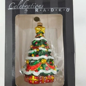 Celebrations By Christopher Radko Christmas Tree Glass Ornament - Picture 1 of 7