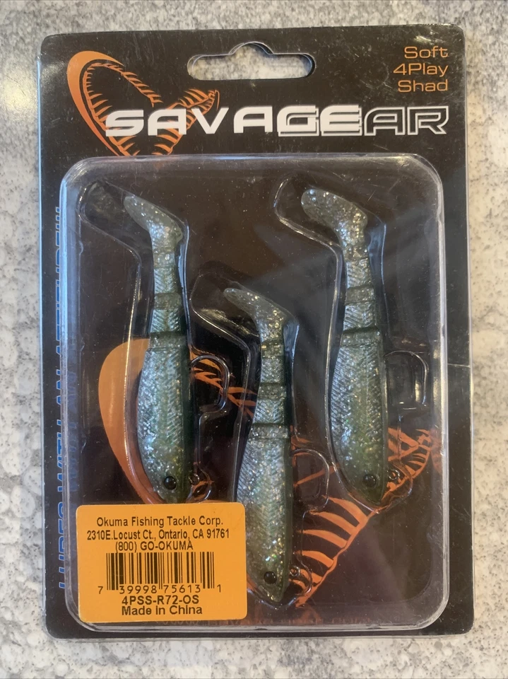 Savage Gear Soft 4 Play Shad 3” Paddletail Swimbait plata oliva Foto 1 de 1