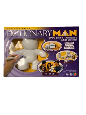 Pictionary Man Electronic Party Game Mattel New Open Box Tested Works Complete - Image 1 of 3