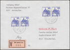 997 BuS 90 Pf in zwei Paaren Mef auf Wert-Brief ASCHAU a. INN 26.6.1981
