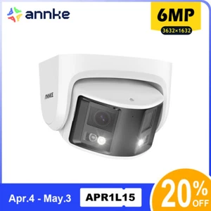 ANNKE 6MP PoE Security Camera Dual Lens 180° View Color Night Vision 2 Way Audio - Picture 1 of 14
