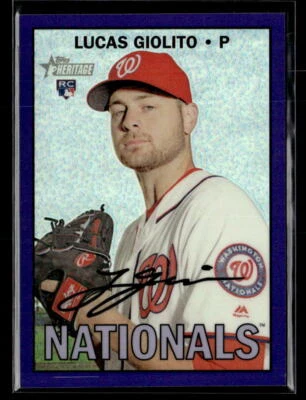 Lucas Giolito RC - 2016 Topps Heritage Chrome Purple Hot Box Refractor Rookie - Image 1 of 2