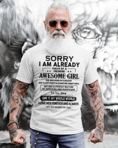 Awesome girl born in February - Special gift for your boyfriend, husband - Picture 1 of 7