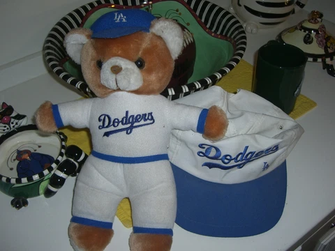 Vintage Los Angeles Dodgers Plush Bear, Steven Smith Brooklyn NY, USA Cover