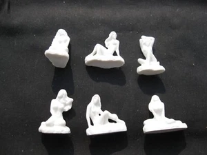 6 FEVES France CLASSIC ART NUDE miniature porcelain figurines - Picture 1 of 13