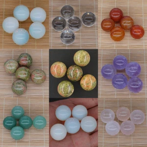 5PC (20MM) Wholesale Natural Gemstone Crystal Reiki Healing Sphere Ball - Picture 1 of 9