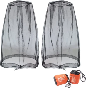Mosquito Head Net Mesh, Face Neck Fly Netting Hood from Bugs Gnats Noseeums Scre - Picture 1 of 12