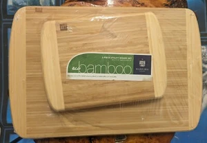 Two ECO BAMBOO MEDIUM UTILITY BOARD BY MADEIRA HOUSEWARES – NEW 8x11- 12x18 - Picture 1 of 4