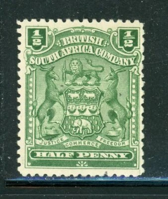 RHODESIA 59 SG75a MH 1904 1/2p grn Coat of Arms CV$8 - Image 1 of 2