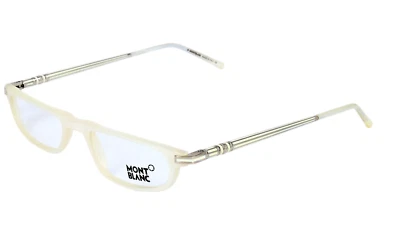 Nuevas gafas MONTBLANC Half-Eyes MB 254 021 50-19 140 marcos blancos y plateados Foto 1 de 4